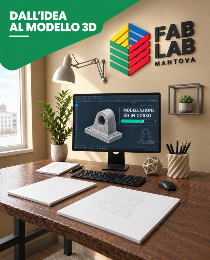 Corso autunno 2026 modellazione 3D fab lab Mantova
